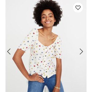Madewell Seamed Shirt in Confetti Floral